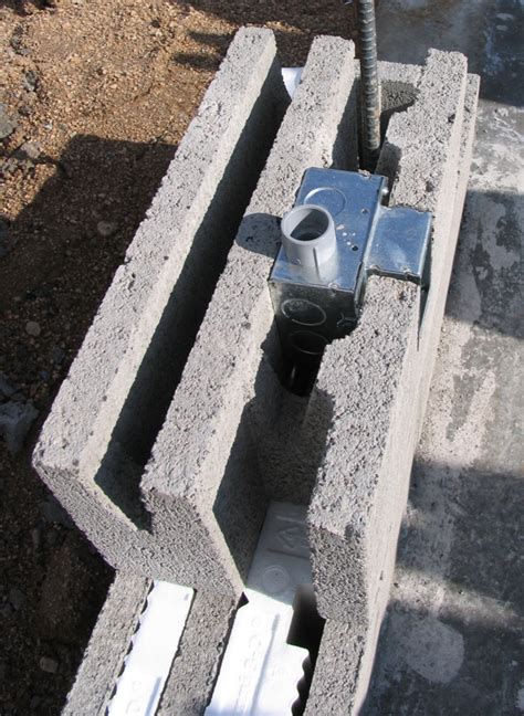 electrical box cinder block|block wall electrical box fitting.